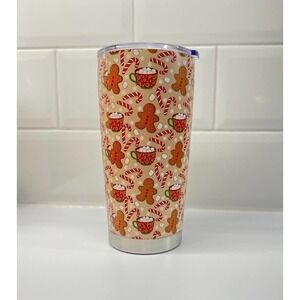 Gingerbread Candy Cane Hot Cocoa Tumbler 20 ounce‎